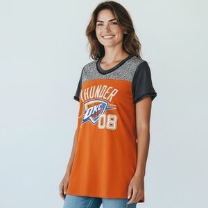 GAMEDAY COUTURE - THUNDER BASKETBALL.   MIXED FABRIC - SEQUINS‎ SUPER SOFT B13